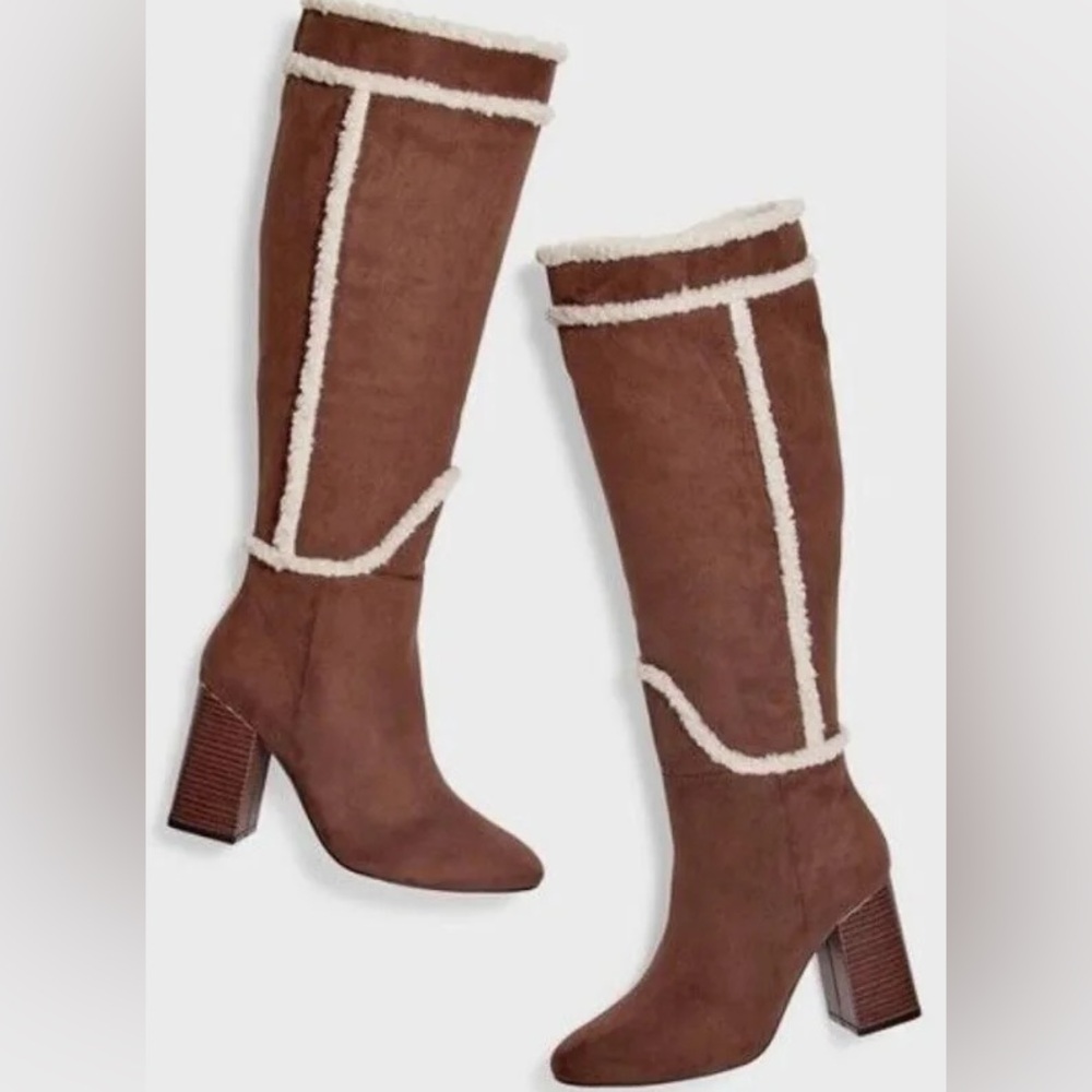 Just Fab - Brown Sherpa Boots